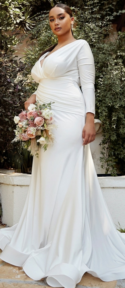 Plus size wedding dress evening bridal gown